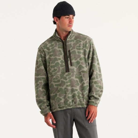 On Body Image of color Vintage Camo Oil Green