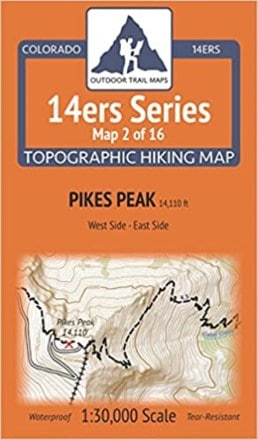 Outdoor Trail Maps Colorado 14ers Series Map - Pikes Peak 0
