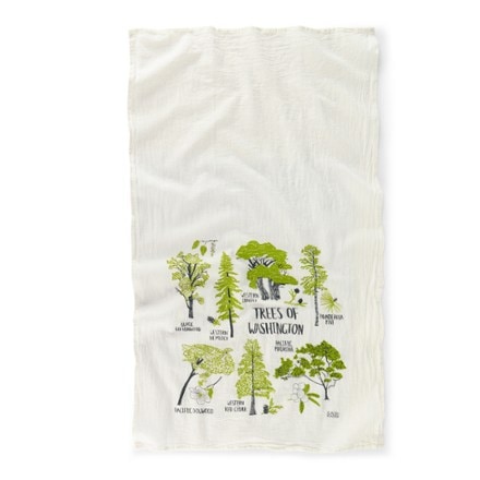 Claudia Pearson Field Guide to Washington Trees Tea Towel 1