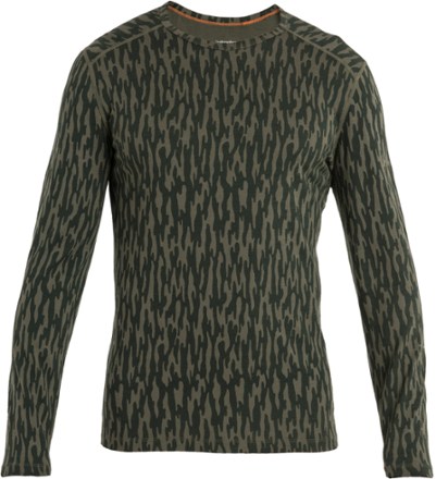 Icebreaker Men's 200 Oasis Long-Sleeve Crewe Glacial Flow Base Layer Top