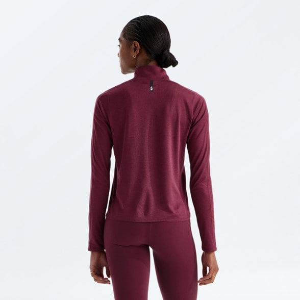 On Body Image of color Burgundy Crush Light Heather