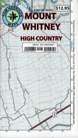 Tom Harrison Cartography Mount Whitney High Country Trail Map - 2022 Edition 0