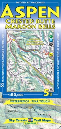 Sky Terrain Trail Maps Aspen, Crested Butte and Maroon Bells Trail Map 0