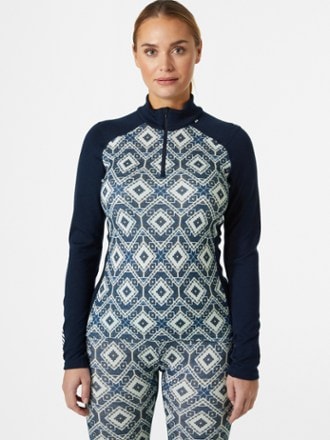 Helly Hansen LIFA Merino Midweight 2-in-1 Graphic Half-Zip Base Layer Top - Women's 1