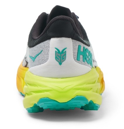 HOKA Speedgoat 5 Trail-Running Shoes - Men's Back view (Black/Evening Primrose)