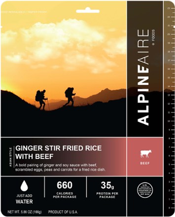 AlpineAire Foods Ginger Stir Fried Rice with Beef - 1 Serving 0