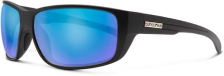 Suncloud Milestone Polarized Sunglasses Matte Black Polarized Blue Mirror