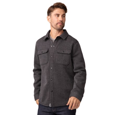 Free Country Fleece Twill Long-Sleeve Snap-Front Shirt Jacket - Men's 0