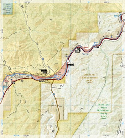 National Geographic Arkansas River: Salida to Canon City Fishing and River Recreation Map Guide 1