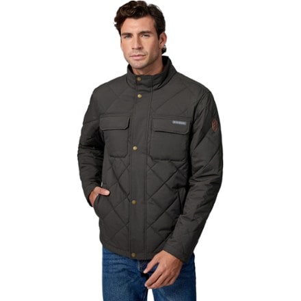 Free Country Recycled High Stretch Snap Front Puffer Insulated Jacket - Men's 0