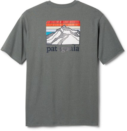 【patagonia】Men's Line Logo Ridge Pocket Responsibili-Tee Patagonia Men's Line Logo Ridge Pocket Responsibili-Tee