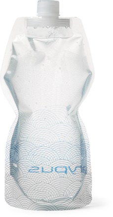 SoftBottle Water Bottle - 34 fl. oz. [Back view (Waves)]