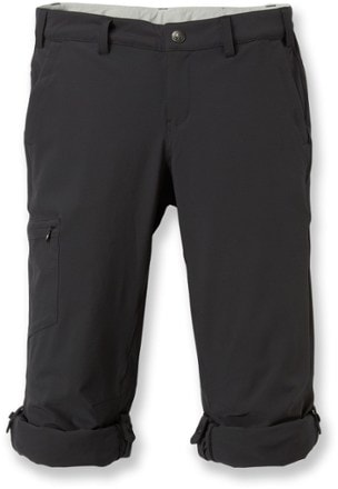 REI Co-op Sahara Roll-Up Pants - Women's Cuffs rolled up to the knee (Black)