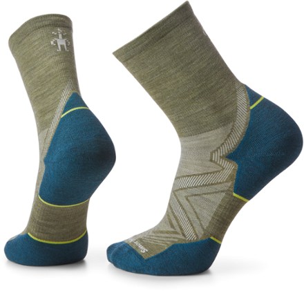Smartwool Performance Run Targeted Cushion Pattern Mid Crew Socks - Men's 0