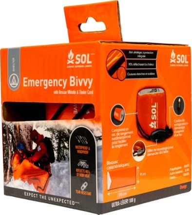 SOL Emergency Bivvy with Rescue Whistle and Tinder Cord 2