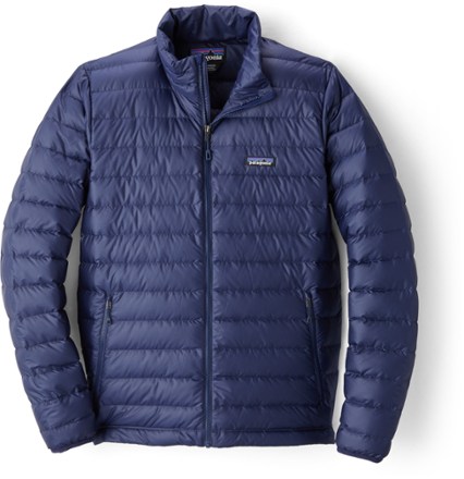 navy blue hoodless jacket