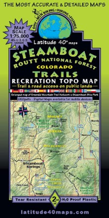 Latitude 40 Maps Steamboat - Routt National Forest Trails Map 0