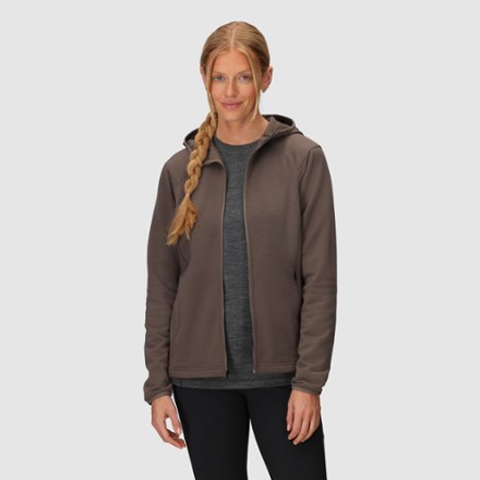 Men's Crescent Fleece Full Zip Hoodie - Merino Wool Blend, Moisture Wicking, Midweight For Hiking & Everyday