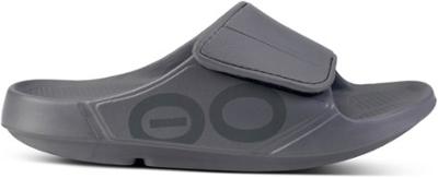 OOFOS OOahh Sport Flex Slide Sandals Gray 12 Mens/14 Womens