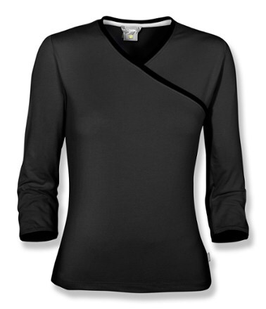 Kittie 3 4 Sleeve Wrap Top Black main image 0