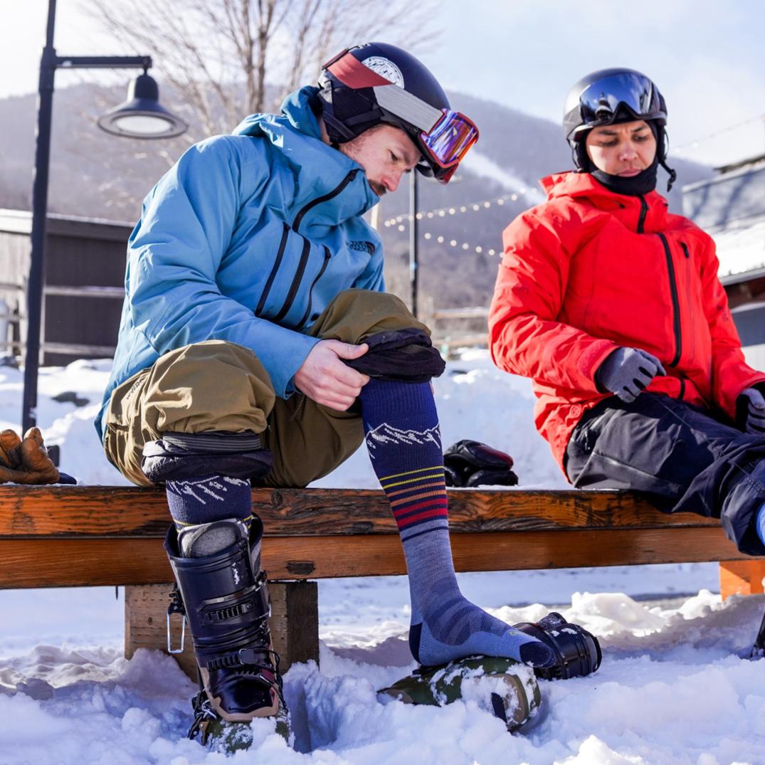 Location Image for Steep Lines Lightweight Over-The-Calf Ski and Snowboard Socks - Men's
