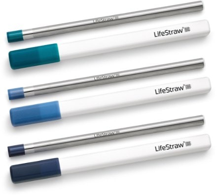 LifeStraw Sip Reusable Stainless-Steel Water Filter Straw - Package of 3 0
