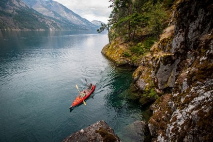 Advanced Elements AdvancedFrame Convertible Sit-In Tandem Inflatable Touring Kayak with Pump - 15' 5