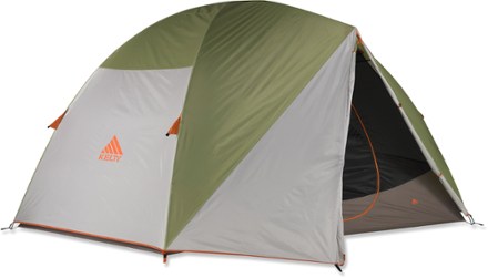 Rainfly shown open - side secured (Cool Gray/Apple Green)