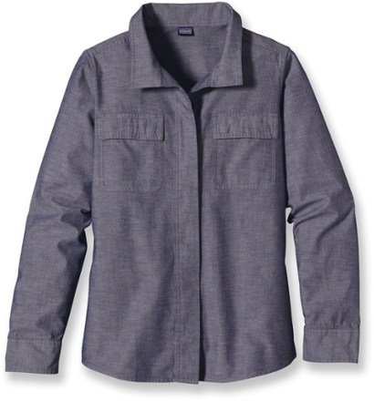 long chambray shirt womens