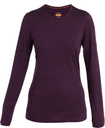 Icebreaker Merino 200 Oasis Long-Sleeve Crewe Ski Tracks Base Layer Top - Women