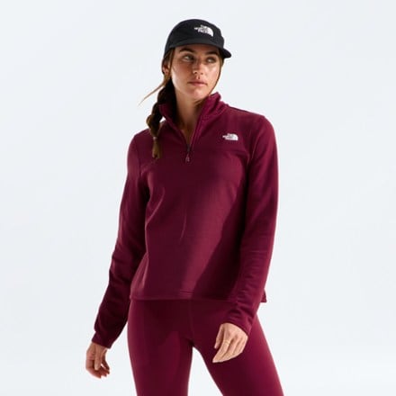 The North Face Cedar Trail Grid Fleece Quarter-Zip Pullover - Women's 0
