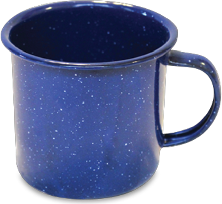 Mountain Summit Gear Classic Blue Enamel Mug - 12 fl. oz. - Set of 4 1