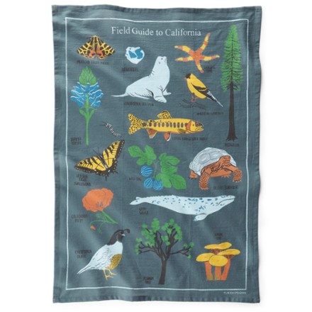 Claudia Pearson Field Guide to California Tea Towel 1