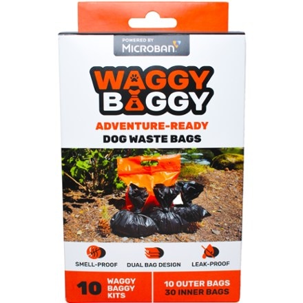 Cleanwaste Waggy Baggy Dog Waste Bag Kits - Package of 10 2