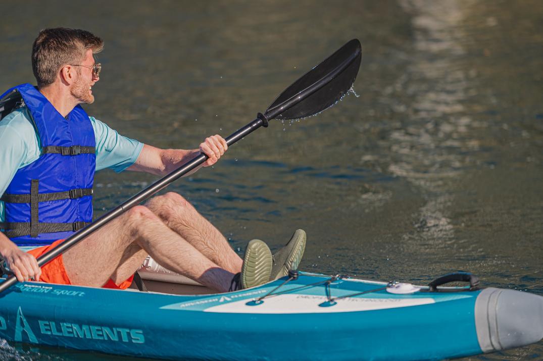 Location Image for AirVolution Sport Recreational Sit-On-Top Inflatable Kayak with Pump - 10'