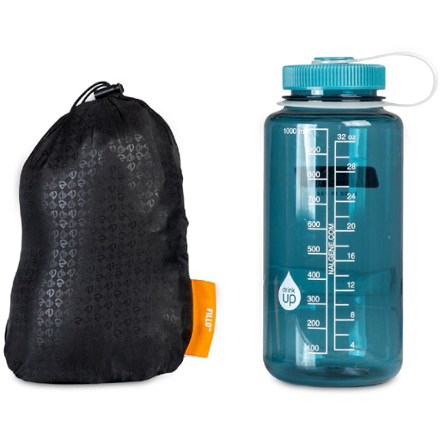 NEMO Fillo Pillow Size Comparison Only. Water bottle not included.