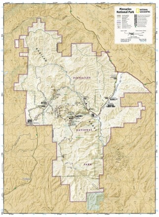 National Geographic Pinnacles National Park Map 2