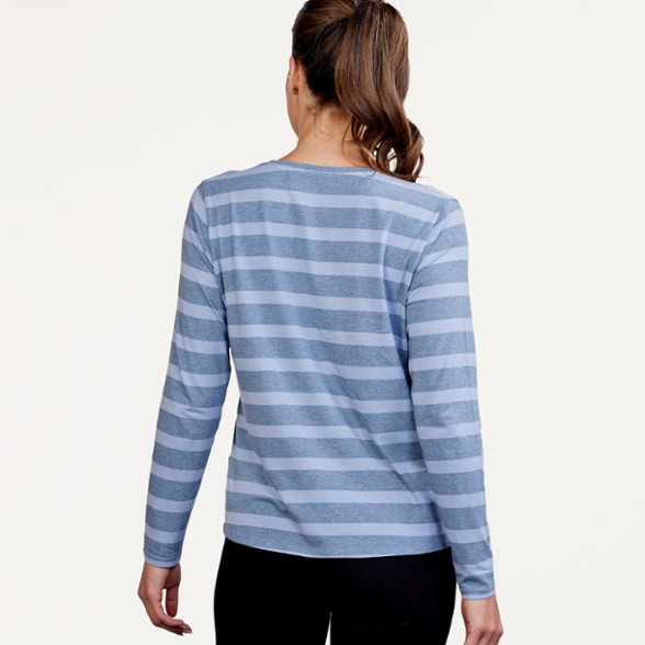 On Body Image of color Anchor Heather/Heritage Blue