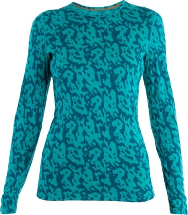 Icebreaker Merino 200 Oasis Long-Sleeve Crewe Macro Forms Base Layer Top - Women's 0