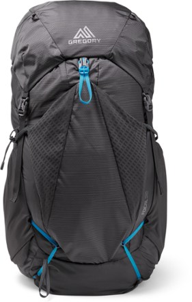 Gregory Focal 58 Pack - Men's Back view (Ozone Black)
