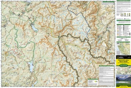 National Geographic Mammoth Lakes and Mono Divide Trail Map 1