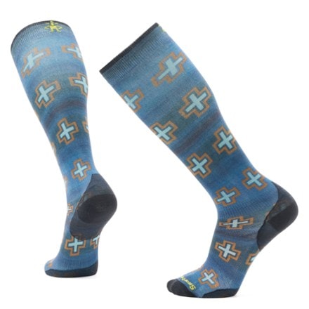 Smartwool Ski Zero Cushion Paths Crossed Print Over the Calf Socks 0