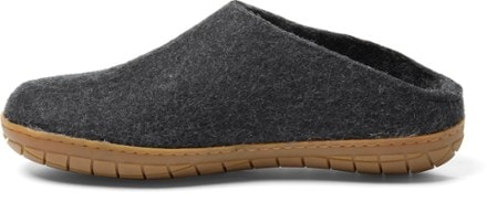 glerups Model BR Slip-On Slippers - Men's Left view (Charcoal)