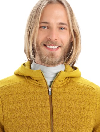 Icebreaker ZoneKnit Insulated Long-Sleeve Zip Fleece Hoodie Into The Deep - Men's 4