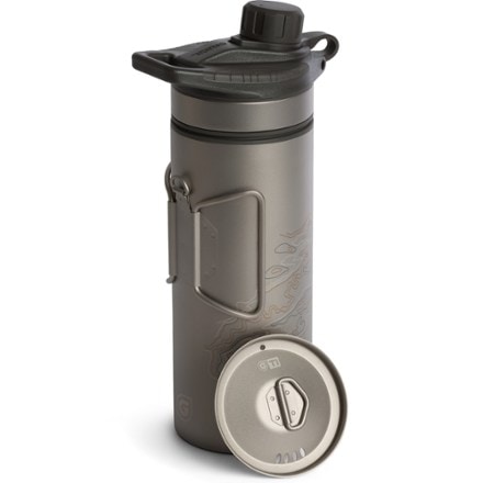 Grayl GeoPress Ti Water Filter and Purifier Bottle Plus Cook Lid 3