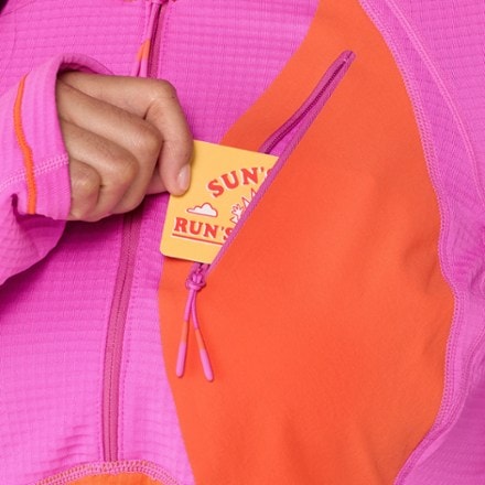 SENIQ Joytrek Grid Fleece Zip-Neck Pullover - Women's 6