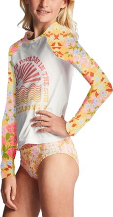 Billabong Spring Daydream Long-Sleeve Rashguard 2-Piece Swim Set - Girls' 3