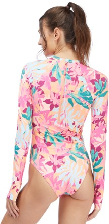 Roxy Active Long-Sleeve Back-Zip One-Piece Swimsuit - Women's 2