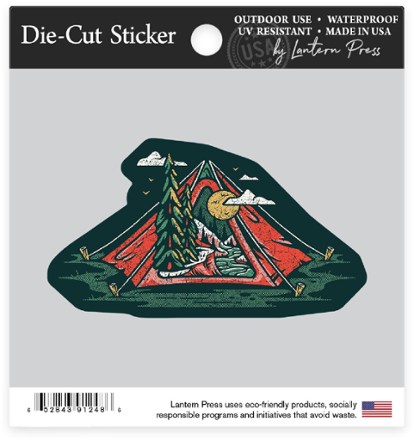 Lantern Press Tent Sticker 1