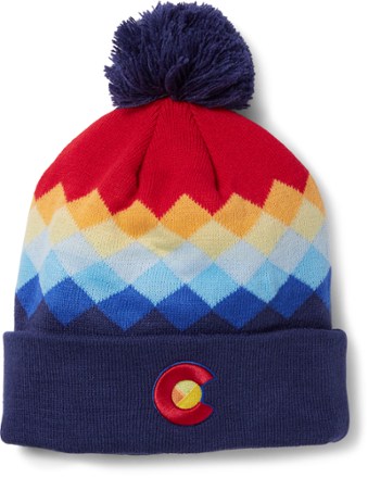 YoColorado Argyle Rainbow Beanie 0